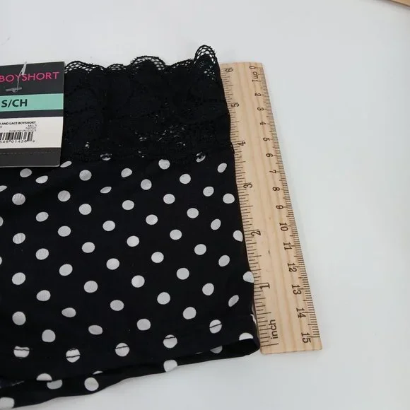 NOBO BOYS SHORT WHITE/BLACK  BRIEF FOR WOMEN SIZE SMALL - Picture 5 of 9